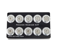 NRG Fender Washer Kit w/Rivets For Plastic (Silver) - Set of 10 - My Store
