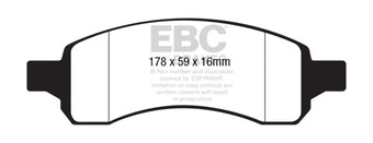 compare product EBC 08+ Chevrolet Traverse 3.6 Yellowstuff Front Brake Pads