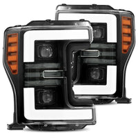AlphaRex 17 - 19 Ford F - 250 SD PRO - Series Proj Headlights Plank Style Black w/Activ Light/Seq Signal - My Store