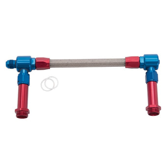 compare product Russell Performance -8 AN to -8 AN ProFlex Holley 4150 Dual Inlet Carb Kit (Red/Blue)