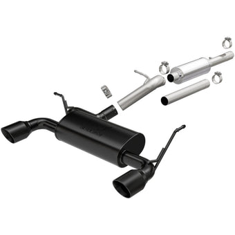compare product MagnaFlow 2018+ Jeep Wrangler 3.6L 409 SS Dual Split Rear Exit Black Tips Cat-Back Exhaust