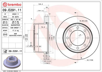 compare product Brembo 16-17 Volvo XC60 Front UV Coated Rotor