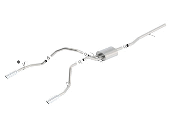 compare product Borla 14 Silv/Sierra 1500 C/B Touring Exhaust /2.75in in Muffler 2.25inout 4inTIp SS Rear Exit