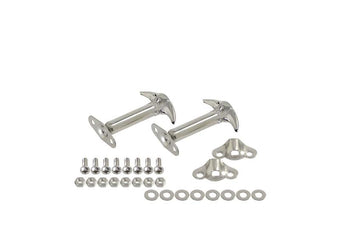 compare product Kentrol 55-95 Jeep CJ/Wrangler YJ Hood Catch Pair - Polished Silver