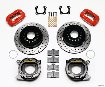 compare product Wilwood Forged Dynalite P/S Park Brake Kit Drilled Red 58-64 Olds/Pontiac Ends
