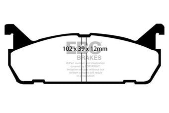 compare product EBC 91-96 Ford Escort 1.8 Yellowstuff Rear Brake Pads