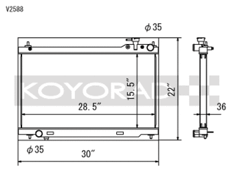 compare product Koyo 03-07 Infiniti G35 Coupe / 03-06 G35 Sedan VQ35DE (MT) Radiator