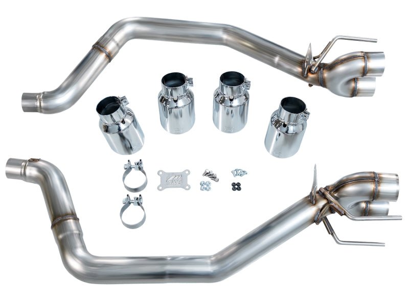 AWE Tuning 05 - 07 C6 Chevrolet Corvette 6.0L Track Edition Axle - Back Exhaust w/ Chrome Silver Tips - My Store