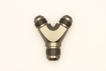 compare product DeatschWerks 8AN Male Flare + 8AN Male Flare to 10AN Male Flare Y Block Fitting