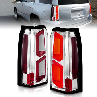 compare product ANZO 2015-2020 Chevrolet Tahoe LED Tail Lights w/ Light Bar Chrome Housing Clear Lens
