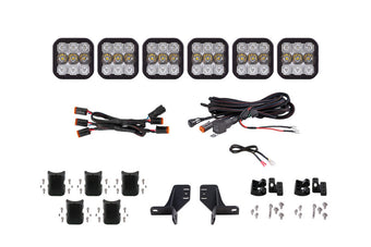 compare product Diode Dynamics Bronco SS5 6-Pod CrossLink Grille Lightbar Kit Sport - White Combo