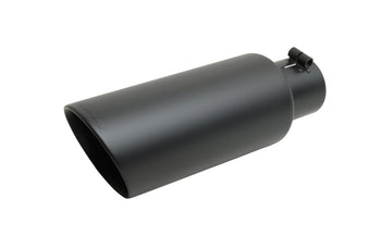 compare product Gibson Round Dual Wall Angle-Cut Tip - 4in OD/3in Inlet/12in Length - Black Ceramic