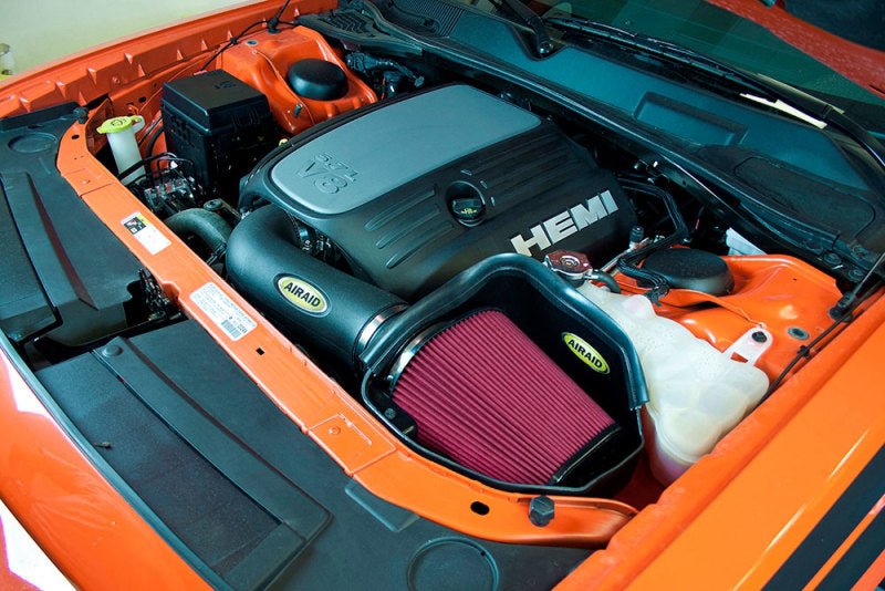 Airaid 11 - 14 Dodge Charger/Challenger MXP Intake System w/ Tube (Dry / Red Media) - My Store