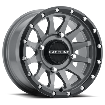 compare product Raceline A95SG Trophy 14x7in / 4x137 BP / 10mm Offset / 110.18mm Bore - Grey & Black Lip Wheel