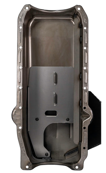compare product Moroso 86-Up Chevrolet Small Block (w/1 Pc Rear Main Seal) Wet Sump 7qt 7.5in Steel Oil Pan - Black
