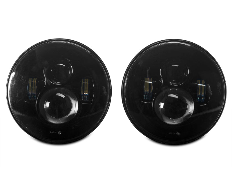 Raxiom 97 - 18 Jeep Wrangler TJ/JK Axial Series LED Daymaker Headlights - Black Housing (Clear Lens) - My Store
