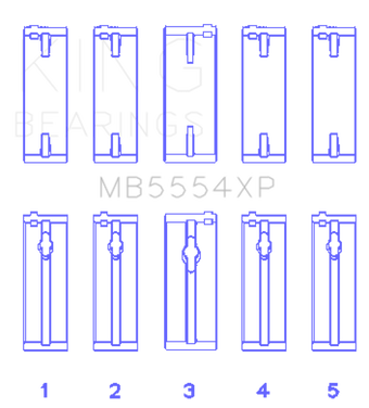 compare product King Engine Bearings Toyota 3SGTE Performance Main Bearing Set - Size STD