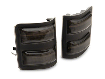 compare product Raxiom 11-16 Ford F-250/F-350 Super Duty Axial LED SEQL Switchback Side Mirror Marker Lamps- Smoked