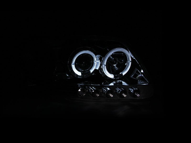 ANZO 1997.5 - 2003 Ford F - 150 Projector Headlights w/ Halo and LED Chrome 1pc - My Store