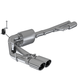 compare product MBRP 2019+ Chevrolet Silverado 1500 4.5L/5.3L Pre-Axle Dual Side Exit w/ 4in OD Tip- T304