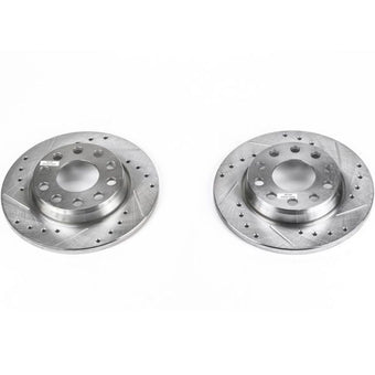 compare product Power Stop 02-06 Audi A4 Rear Evolution Drilled & Slotted Rotors - Pair