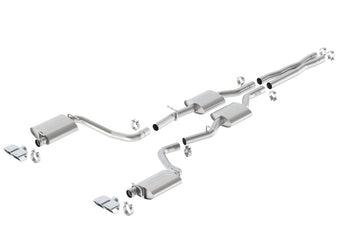 compare product Borla 15-16 Dodge Challenger R/T 5.7L Dual Rectangle Angle Cut Dual Split Rear Exit S-Type Exhaust