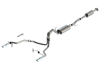compare product Borla F-150 2021 5.0L 4dr CC SB EC STB Lariat/KR/Platinum/LTD 3/2.25 SRE Cat-Back Touring CHR Tips