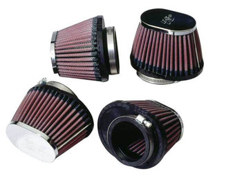 compare product K&N Universal Chrome Oval Tapered Filter 2.125inFlgID x 4inBOL x 3inBOW x 3inTOL x 2inTOW x 2.75inH
