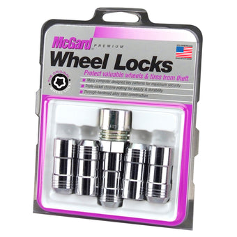compare product McGard Wheel Lock Nut Set - 5pk. (Cone Seat) M14X1.5 / 22mm Hex / 1.965in. Length - Chrome