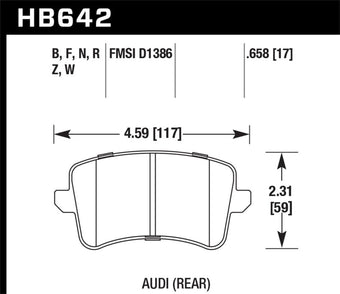 compare product Hawk 2009-2014 Audi A4 HPS 5.0 Rear Brake Pads