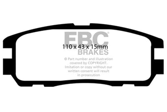 compare product EBC 96-98 Acura SLX 3.2 Ultimax2 Rear Brake Pads