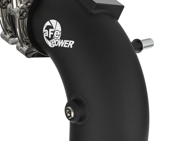 aFe 21+ Ford F - 150 V6 - 3.5L (tt) BladeRunner 3in to 3.5in Aluminum Cold Charge Pipe Black - My Store