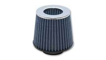 compare product Vibrant Open Funnel Perf Air Filter (5in Cone O.D. x 5in Tall x 3in inlet I.D.) - Chrome Filter Cap