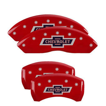 compare product MGP 4 Caliper Covers Engraved F & R 100 Anniversary Red Finish Silver Char 2019 Chevrolet Equinox