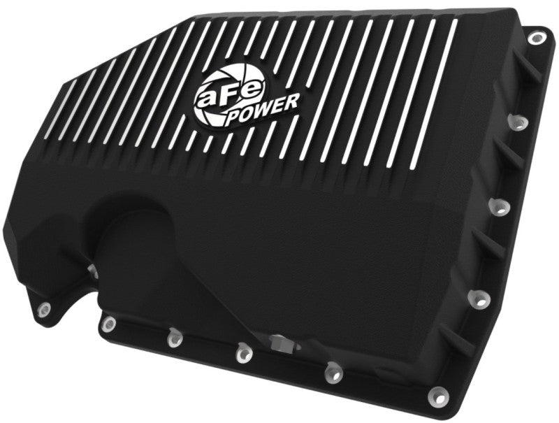 aFe 05 - 19 VW 1.8L/2.0L w/o Oil Sensor Engine Oil Pan Black POWER Street Series w/ Machined Fins - My Store