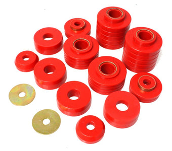 compare product Energy Suspension 80-98 Ford F250/F350 / 80-92 Ford F100/F150 / 85-98 Ford F450 Red Body Mount Set