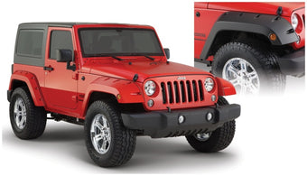 compare product Bushwacker 07-18 Jeep Wrangler Pocket Style Flares 2pc - Black
