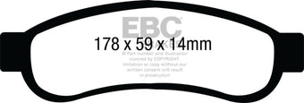 compare product EBC 08-10 Ford F250 (inc Super Duty) 5.4 (2WD) Greenstuff Rear Brake Pads