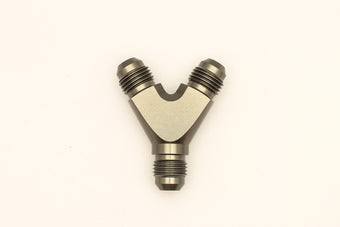 compare product DeatschWerks 6AN Male Flare + 6AN Male Flare to 6AN Male Flare Y Block Fitting