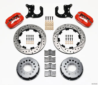 compare product Wilwood Forged Dynalite P/S Rear Kit Drilled Red Chevy 12 Bolt-Spec 3.15in Bearing