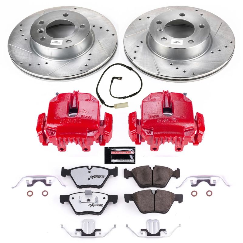 Power Stop 2006 BMW 325i Front Z26 Street Warrior Brake Kit w/Calipers - My Store