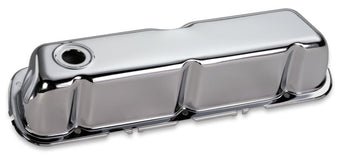 compare product Moroso Ford 302/351W Valve Cover - w/Baffles - No Logo - Stamped Steel Chrome Plated - Pair