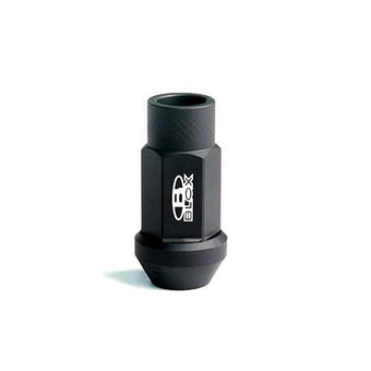 compare product BLOX Racing Street Series Forged Lug Nuts - Flat Black 12 x 1.25mm - Single piece