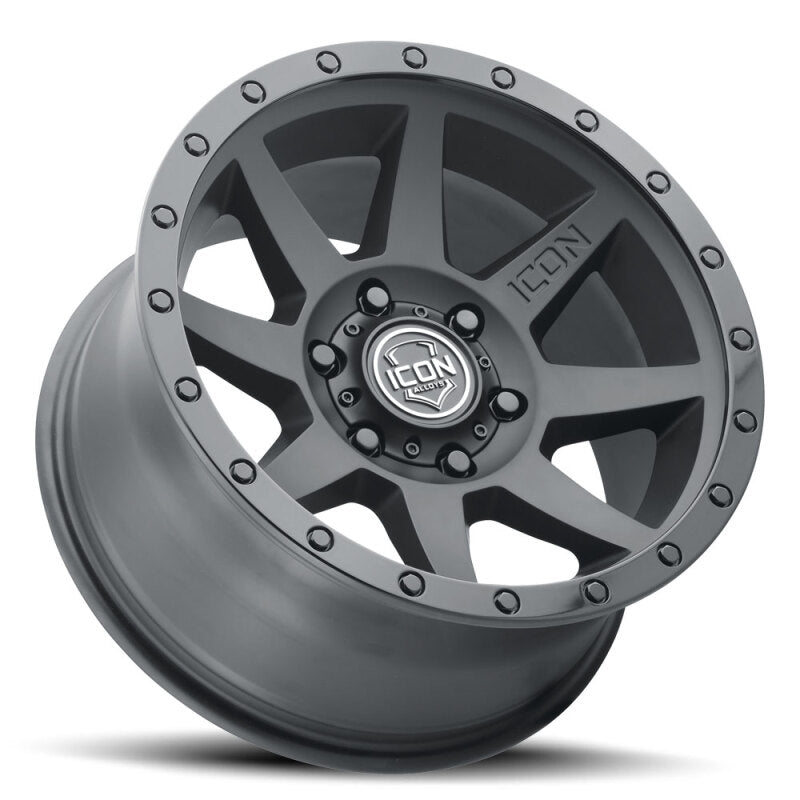 ICON Rebound 18x9 6x135 6mm Offset 5.25in BS 87.1mm Bore Double Black Wheel - My Store