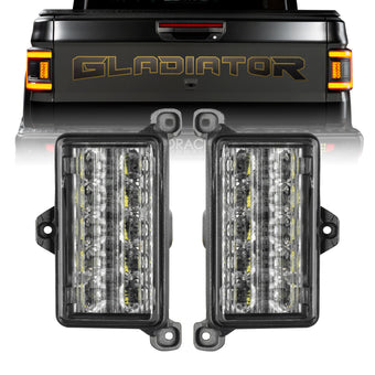 compare product Oracle Lighting Jeep Gladiator JT Dual Reverse LED Flush Taillight - Amber/White