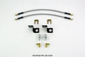 compare product Wilwood Flexline Kit 14 inch -3 M10-1.5 IF 1/8 NPT 90 Degree