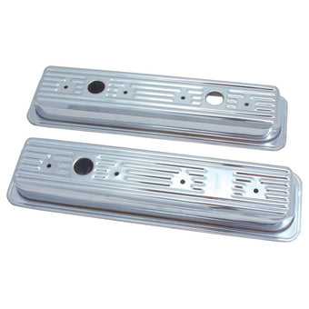 compare product Spectre SB Chevy Center Bolt Valve Cover Set - Chrome