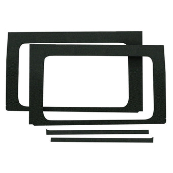 compare product DEI 18-23 Jeep Wrangler JL 4-Door Boom Mat Rear Side Window Trim - 4 Piece - Black