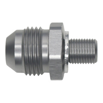 compare product DeatschWerks 8AN Male Flare to M10 X 1.0 Male Metric - Anodized Titanium