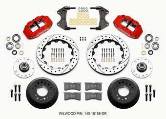 compare product Wilwood Narrow Superlite 6R Front Hub Kit 12.88in Drill Red WWE ProSpindle (5x4.75in 5x5.00in Hub)